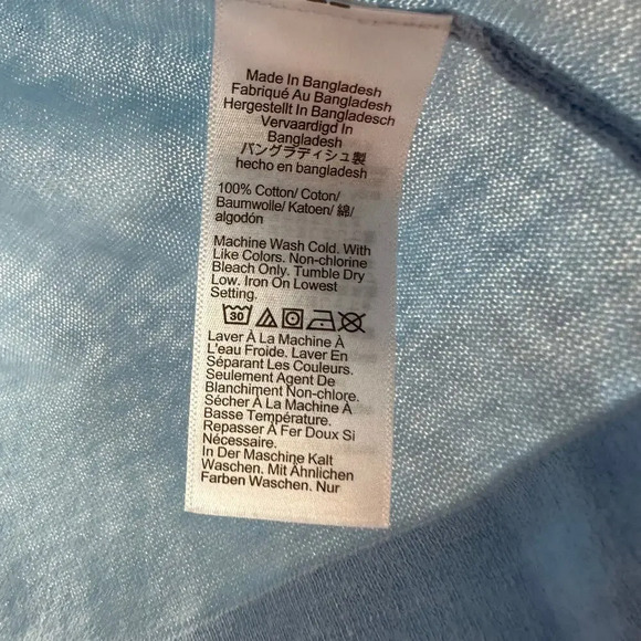 J. Crew Cotton Teddie Sweater Pullover Long Sleeve Round Neck Light Blue M NWT - Picture 8 of 12